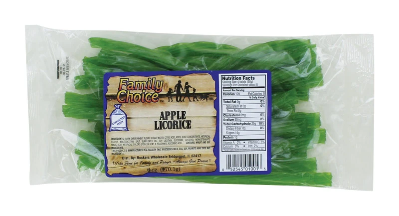Apple Licorice 6 Oz. - Deliciously Chewy Treat