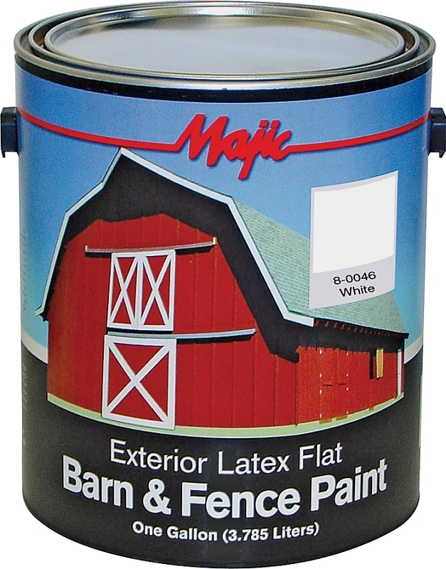 Town & Country Barn & Fence Paint, Flat Latex, White, Gallon - Model 8-0046-1