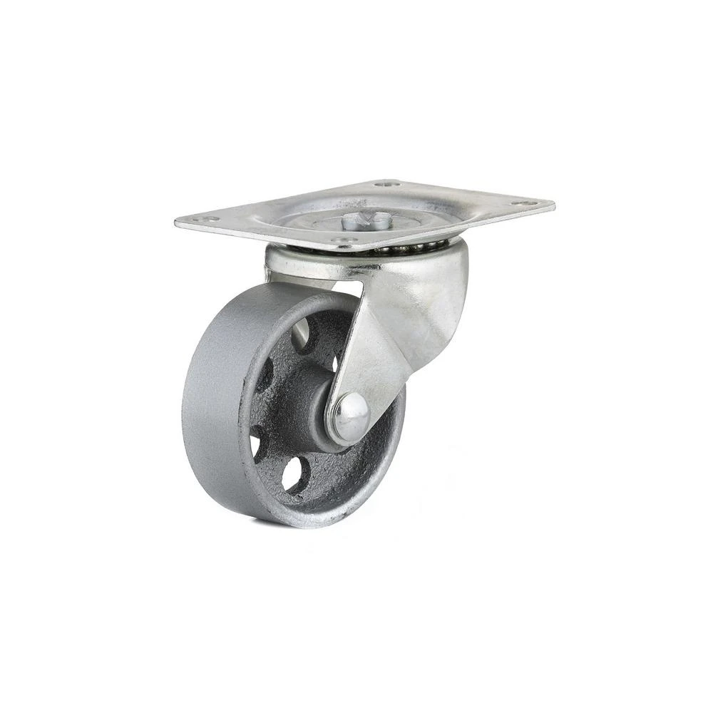 3 Inch Cast Iron Swivel Plate Caster with Durable Construction and Smooth Rotation
