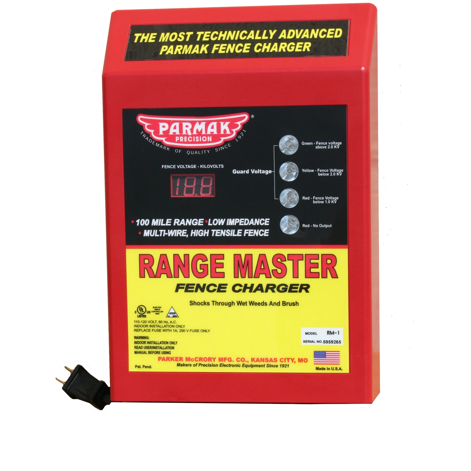 Rangemaster 120v Electric Fence Charger With Digital Meter And Alarms