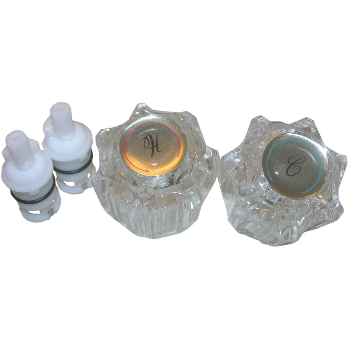 Delta Delex Acrylic Small Plastic Handles Repair Kit For Tub & Shower