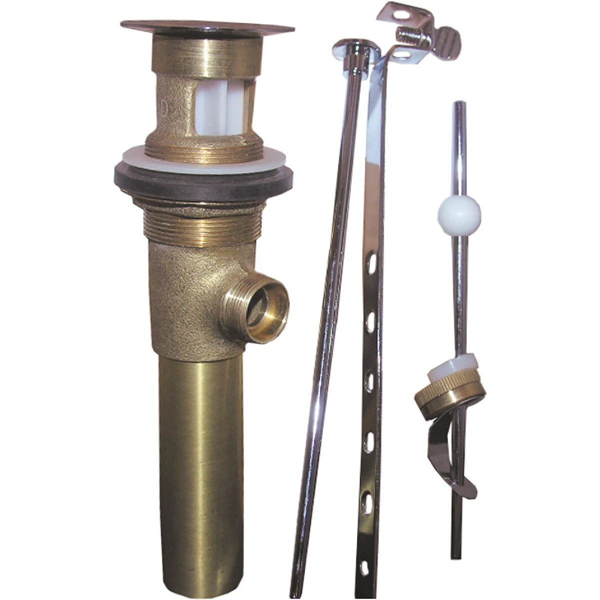 Lavatory Pop-Up Drain Assembly Polished Brass Plated 1-1/4 Inch Size