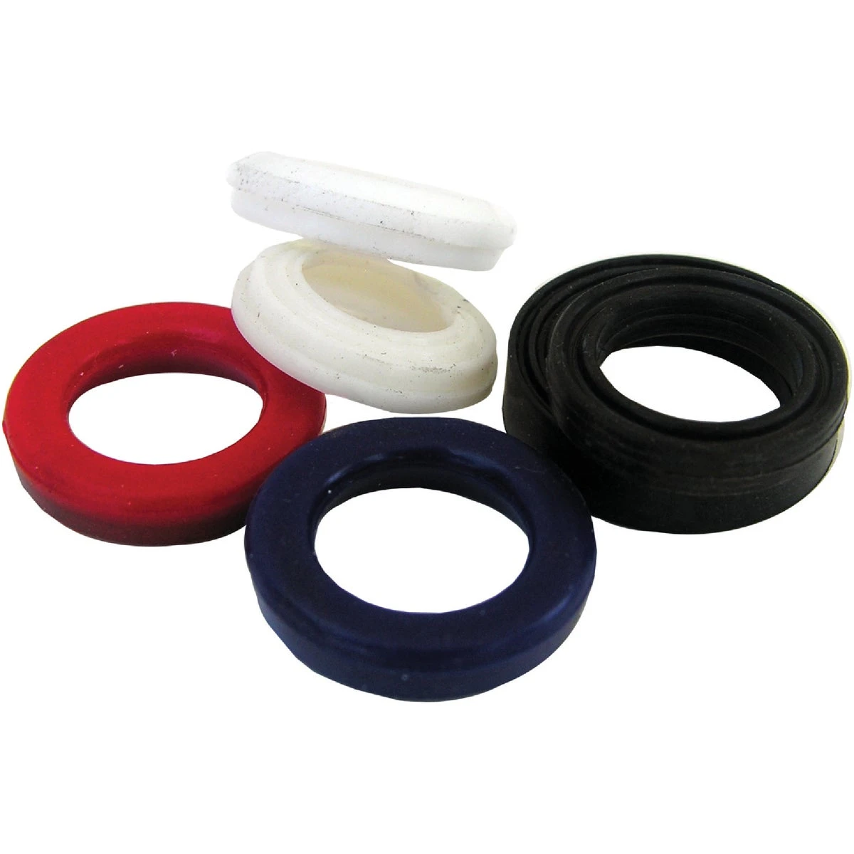 6-Pc. Rubber Seals for Bottom Of Ceramic Faucet Stems, Assorted Sizes