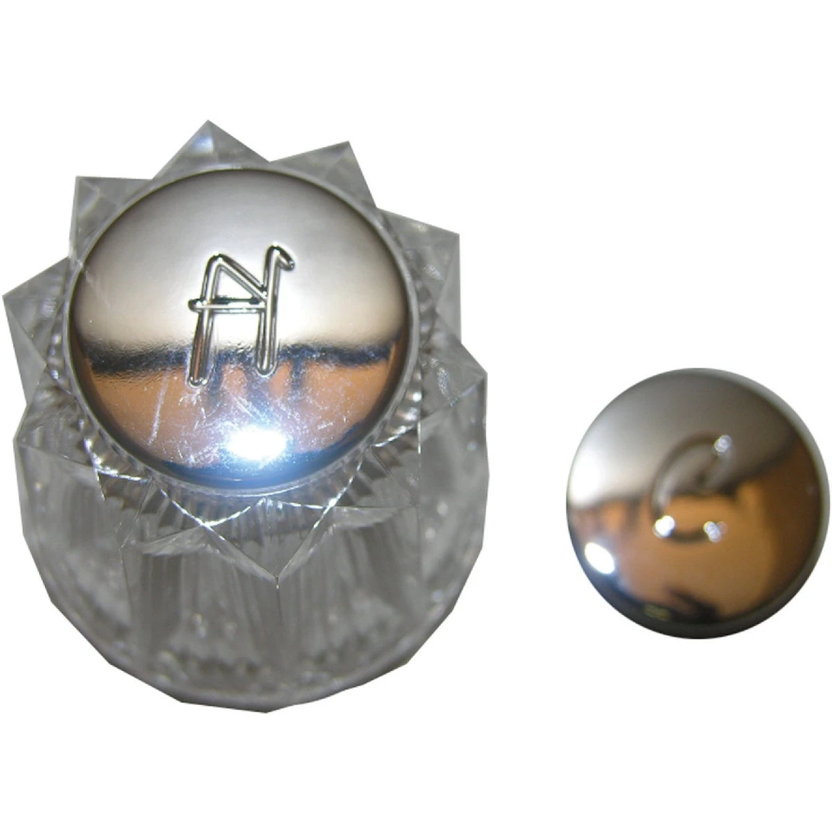 Price Pfister Small Clear Faucet Handle With Hot And Cold Buttons
