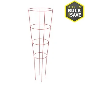 54-inch Heavy-duty Red Tomato Cage - Powder-coated Galvanized Steel Wire