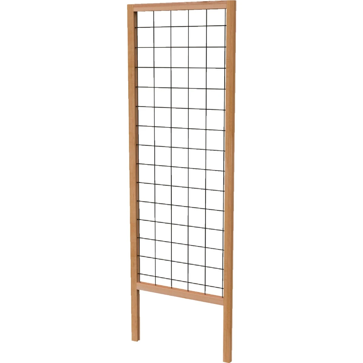 72 In. H. Wood Framed Wire Grid Trellis For Garden Support