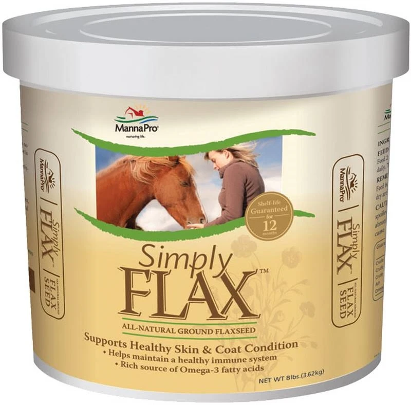 Simply Flax Ground Flaxseed for Horses, 8 Pounds Bag