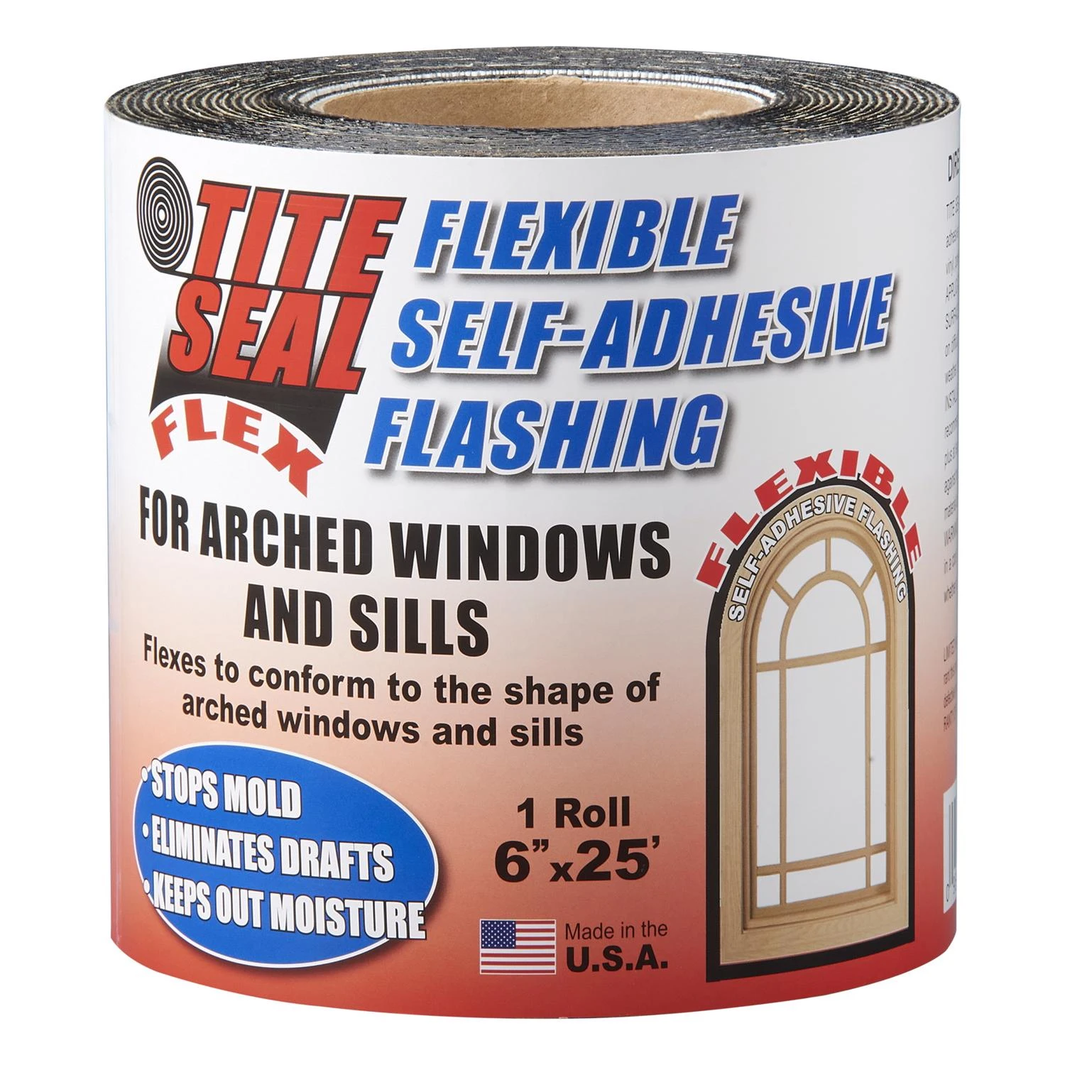 6 In. W X 25 Ft. L Rubber Self-adhesive Waterproof Flashing - Model Tsf625
