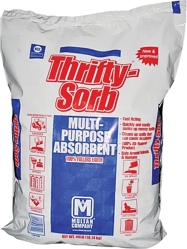 Clay Oil Spill Absorbent, 40 Lbs. - Premium Granular Absorbent