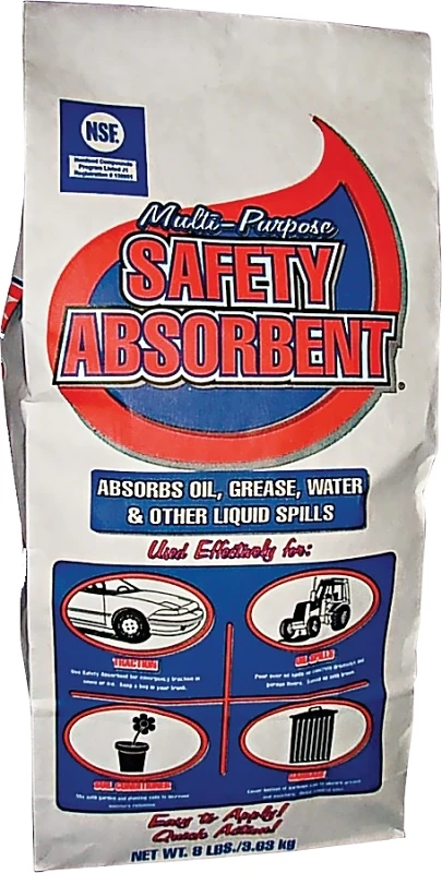Safety Absorbent, Multi-purpose, 8 Lb Granular Absorbent For Quick Cleanup