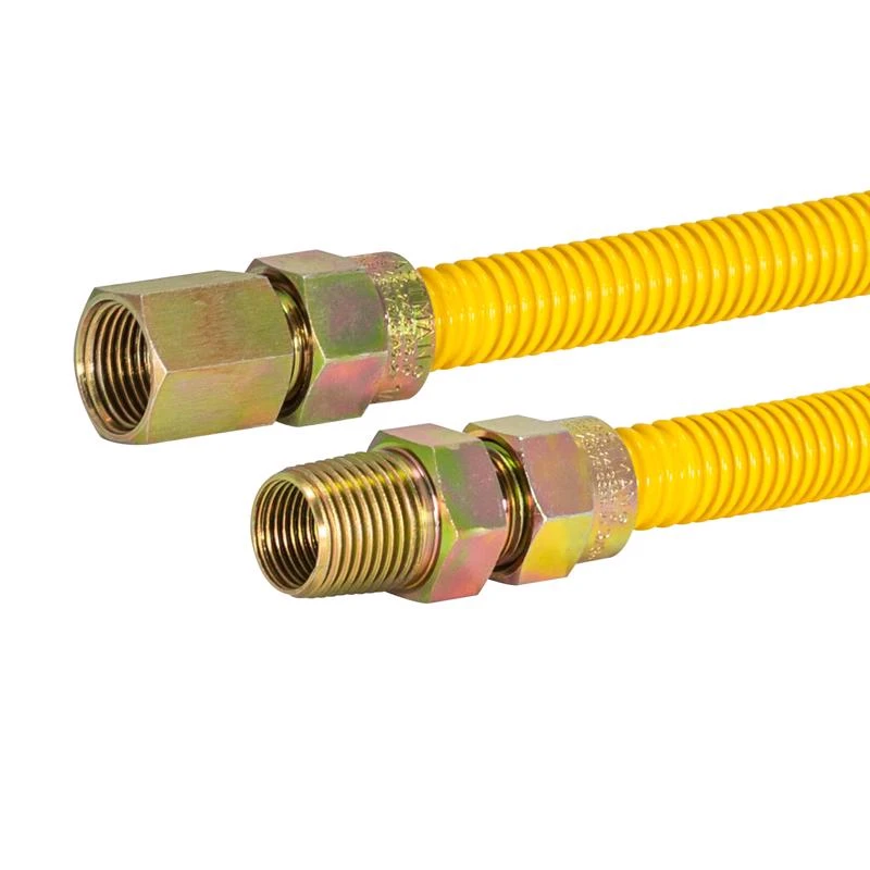 Gas Connector for Low-Use Appliances, Three Eighths Inch Outer Diameter by Twenty Four Inch Length