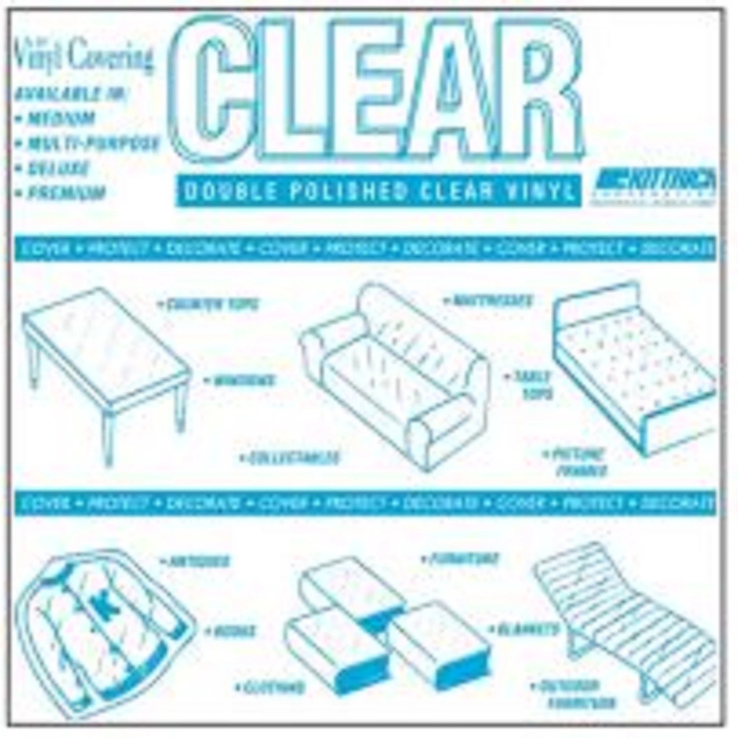Clear Adhesive Shelf Liner, 18 Inches by 9 Feet, Durable Protective Covering