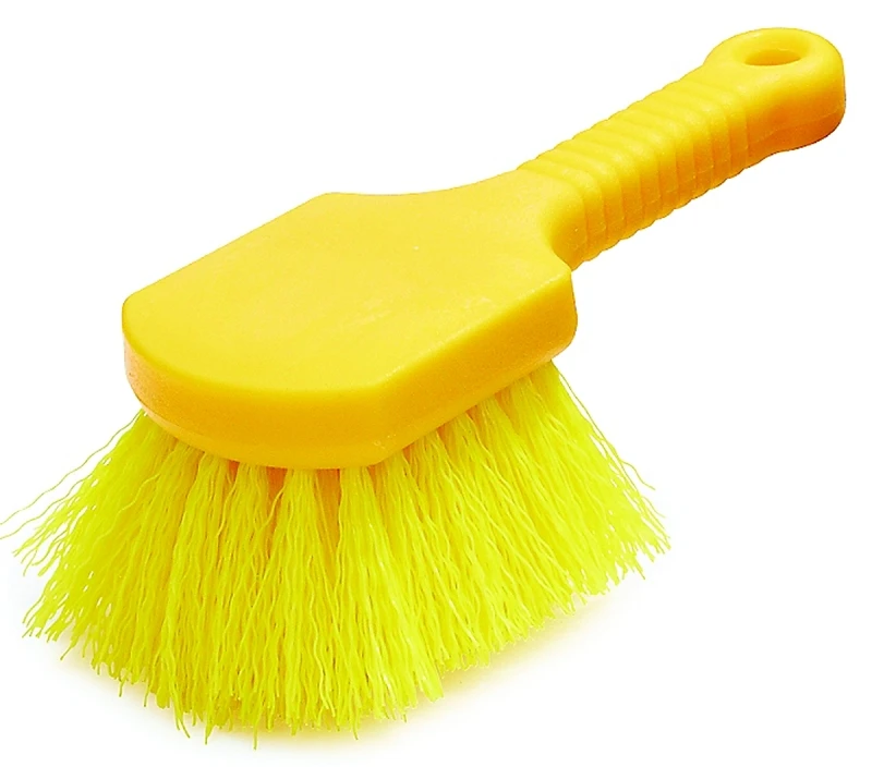 Short-Handle Plastic Utility Brush, 8 Inch Bristle Length, Durable Construction