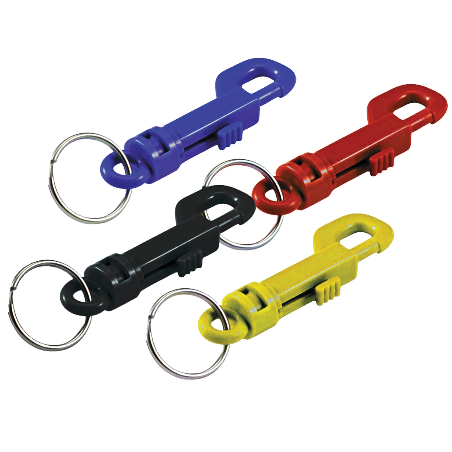 Plastic Key Chain With Swivel And Nickel-plated Split Key Ring - Assorted Colors