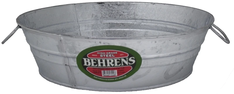 Flat Steel Tub with 3 Gallon Capacity Durable Construction