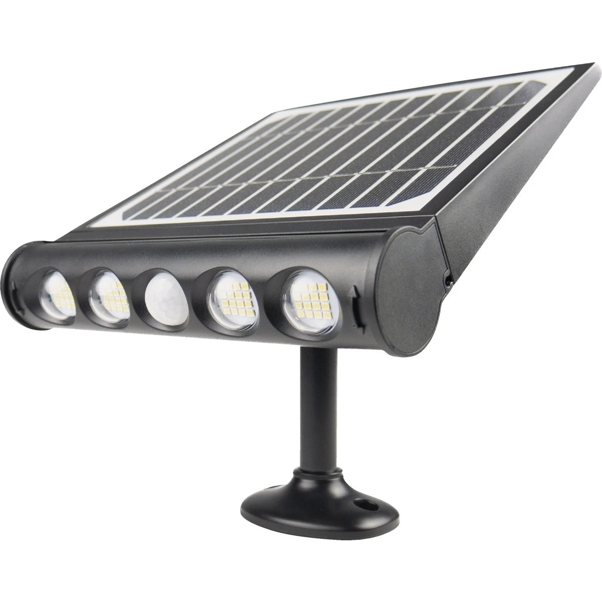Black Motion Activated Dusk To Dawn 1000 Lumen Solar Wall Shed Light