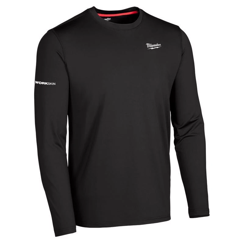 2xl Black Long Sleeve Men's Base Layer Crew Neck Shirt