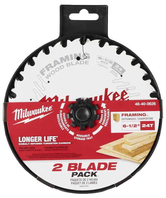 Milwaukee 6-1/2 In. 24-Tooth Framing Circular Saw Blade (2-Pack)