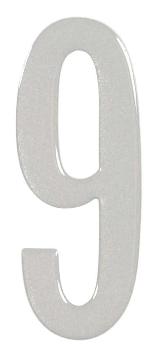 Group 848957 4" White Reflective Self-adhesive Domed Hose Number 9 - 3 Pieces