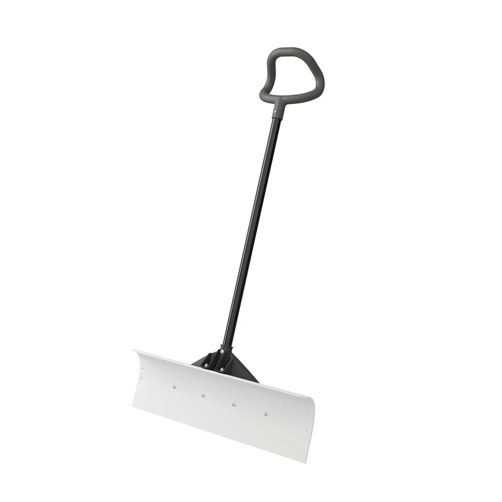 Ultra High Molecular Weight Snow Pusher with Steel Shaft, 30-Inch Width