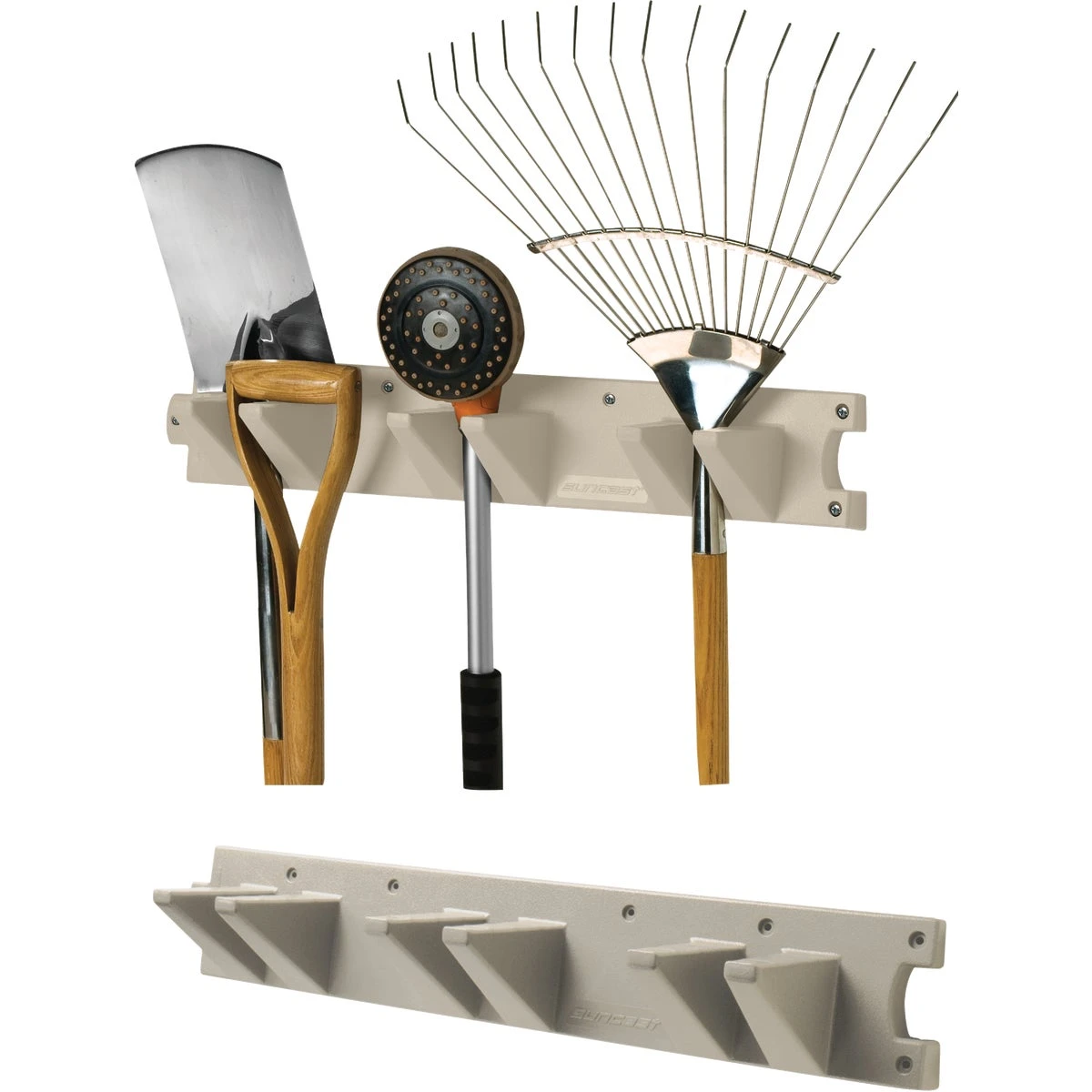 Long Handle Garden Tool Hanger, Resin, 2 Ft. Wide