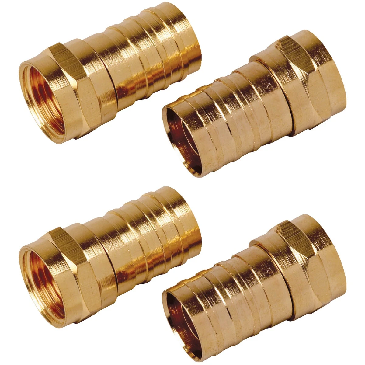 RG6U Coaxial F Connector, 4-Pk.