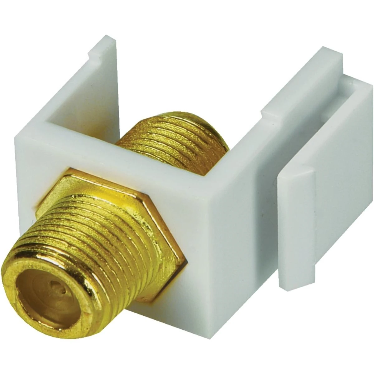 Keystone Modular F-connector Jack, Gold Plated Rg6, Universal Design