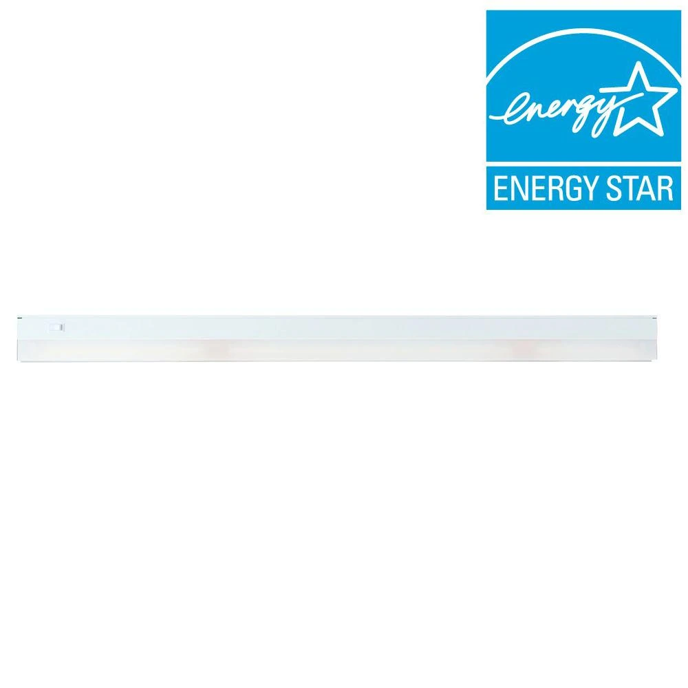 48-inch Direct-wire Under-cabinet Fluorescent Light Fixture, White