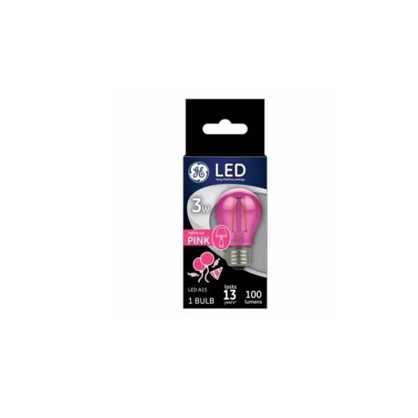 A15 LED Party Light Bulb Pink Soft White 50 Lumens 3 Watt