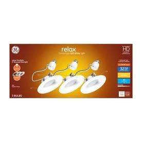 Relax HD LED Retrofit Can Light Bulbs, Soft White, 9 Watt, 750 Lumens, 3-Pk.