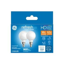 LED Globe Light Bulbs, DayGlobe Light, 350 Lumens, 4.5 Watt, 2-Pk.