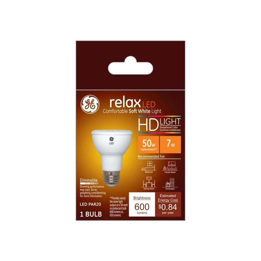 Led Light Bulb, Pr20, Soft White, 600 Lumens, 7 Watt, Dimmable