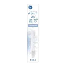26 Watt Cool White Cfl Bulb, G24d-3 Base, 6.8 Inch Length