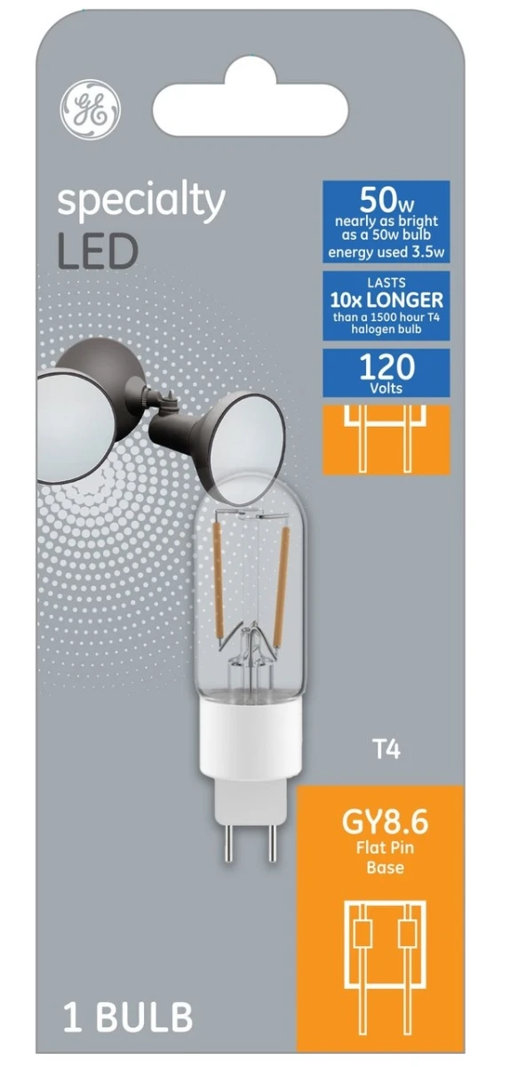 3 Watt Frosted Led Light Bulb, Filament Design, 400 Lumens, Gy8.6 Base