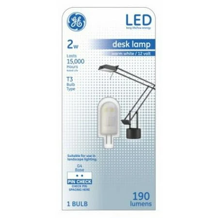 LED Light Bulb, T3, Warm White, Frosted, Non-Dimmable, 190 Lumens, 2 Watt