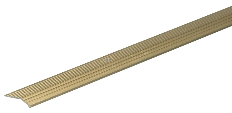 1 X 72-inch Satin Gold Carpet Bar - Fluted Extruded Aluminum For Flooring Transitions