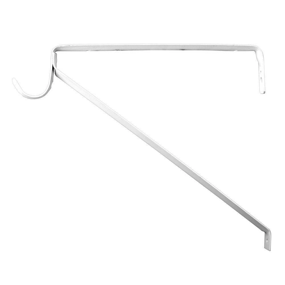 Adjustable Closet Rod & Shelf Bracket, White For 11"-14" Deep Shelves