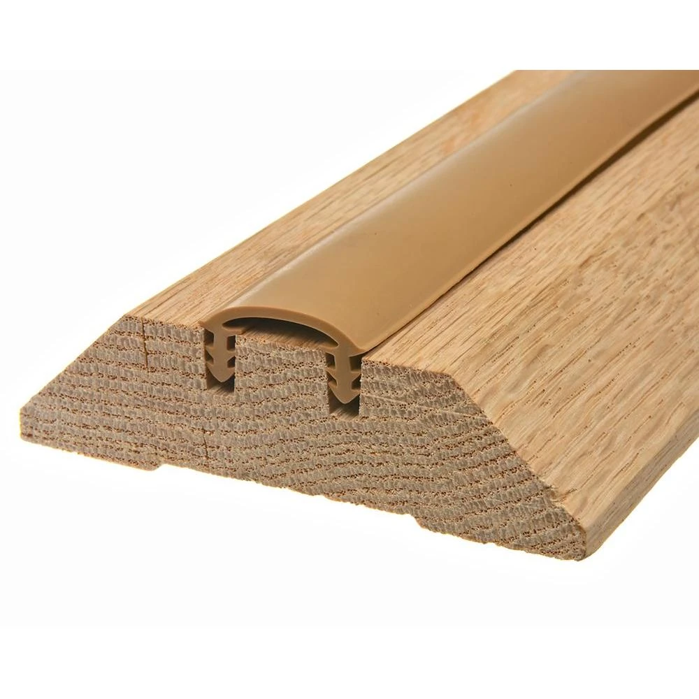 3 and 1/2 Inch by 36 Inch Natural Wood Low Profile Rug Threshold