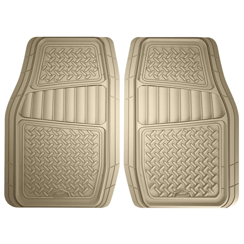 Truck/SUV Floor Mats, Tan Rubber, 2-Pc.