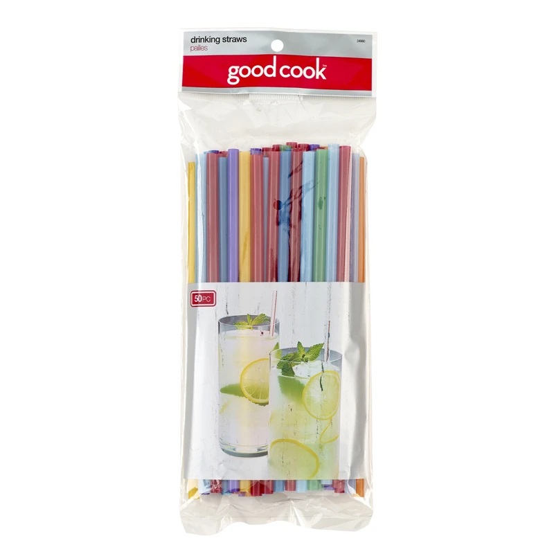 Jumbo Straws, Spiral Striped, 50-Ct.