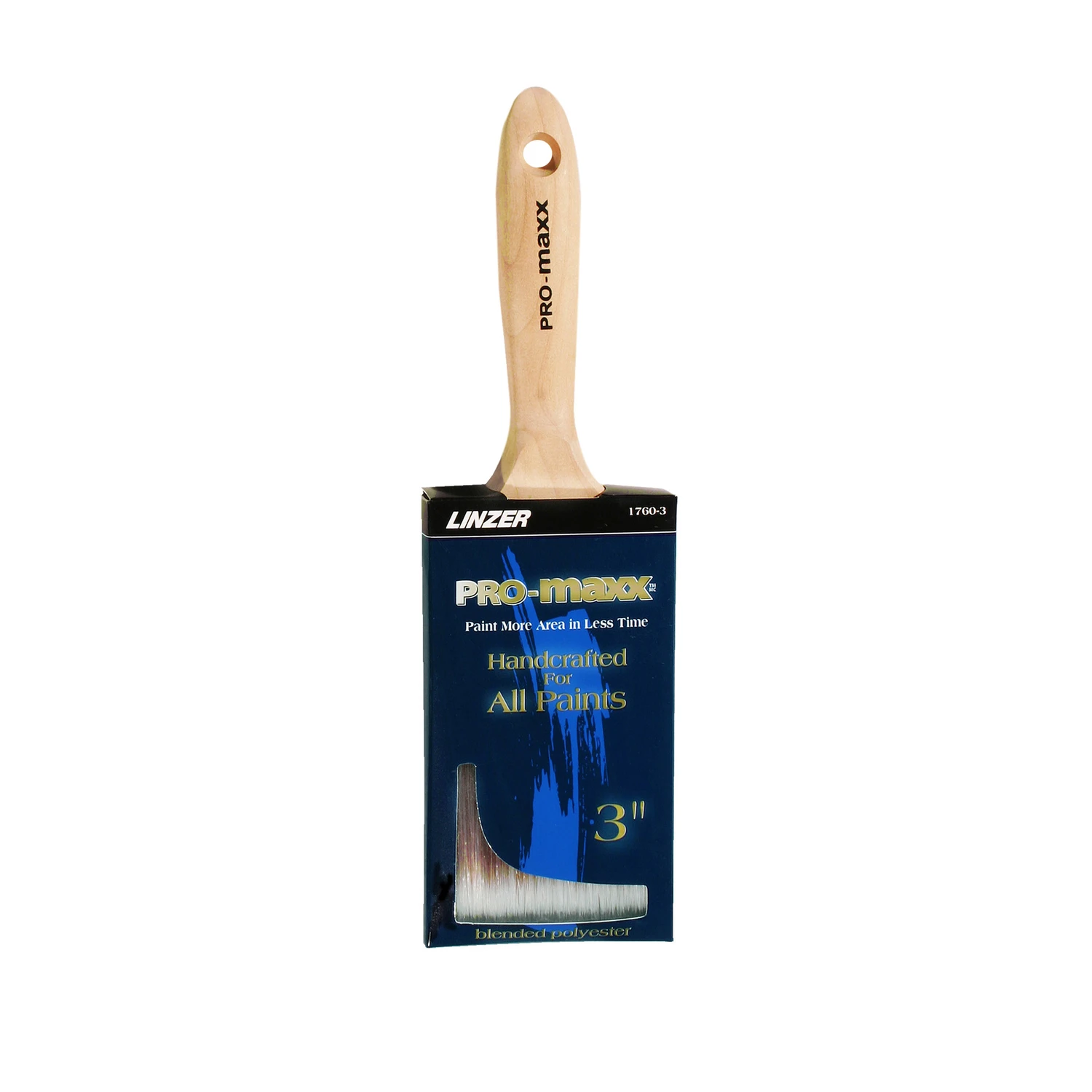 3-inch Extra Stiff Flat Paint Brush With Natural Wood Handle