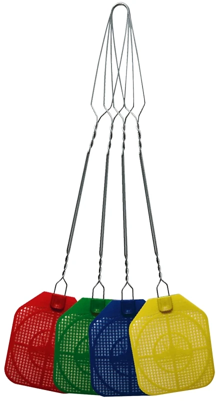 Durable Fly Swatter With Galvanized Metal Handle And Flexible Plastic Head