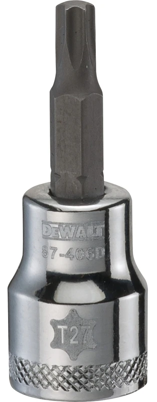 T27 Star Torx Socket with 3/8 Inch Drive for Secure Fastening