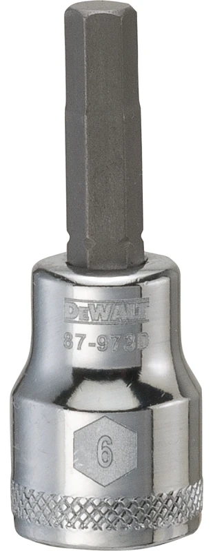 Hex Bit Socket with 3/8 Inch Drive and 6 Millimeter Size