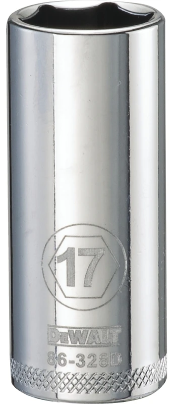 Metric Deep Socket 17 Millimeter 6-Point 3/8 Inch Drive