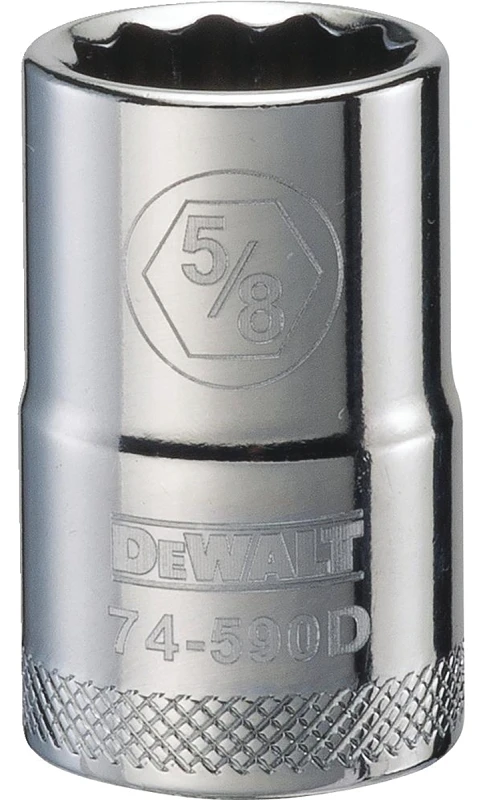 Shallow 12-Point SAE Socket 5/8 Inch with 1/2 Inch Drive