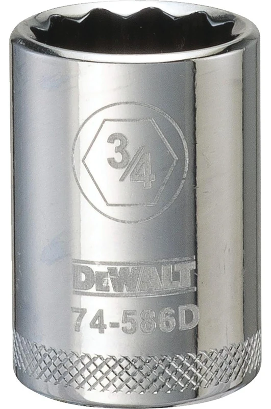 Shallow SAE Socket, 12-Point, 3/4 Inch, 1/2 Inch Drive