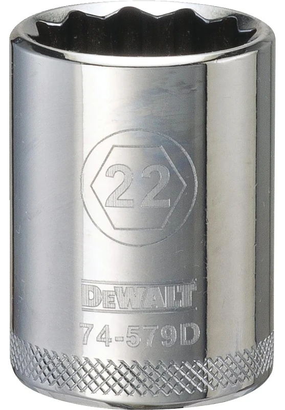 Metric Shallow Socket, 12-point, 1/2 Inch Drive, 22mm - Dwmt74579osp
