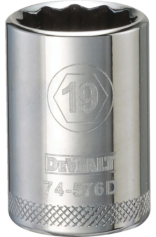 Metric Shallow Socket 19 Millimeter 12-Point 1/2 Inch Drive