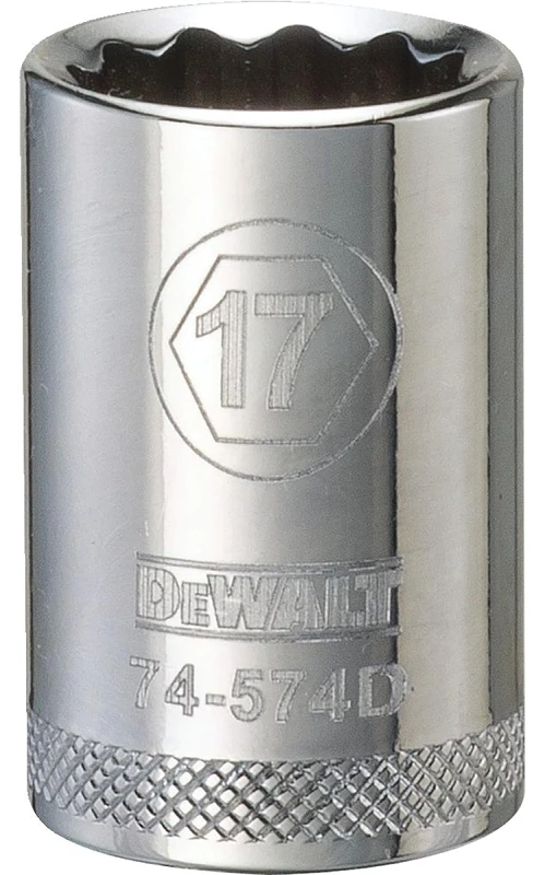 Metric Shallow Socket, 12-point, 1/2 In. Drive, 17mm - Dwmt74574osp